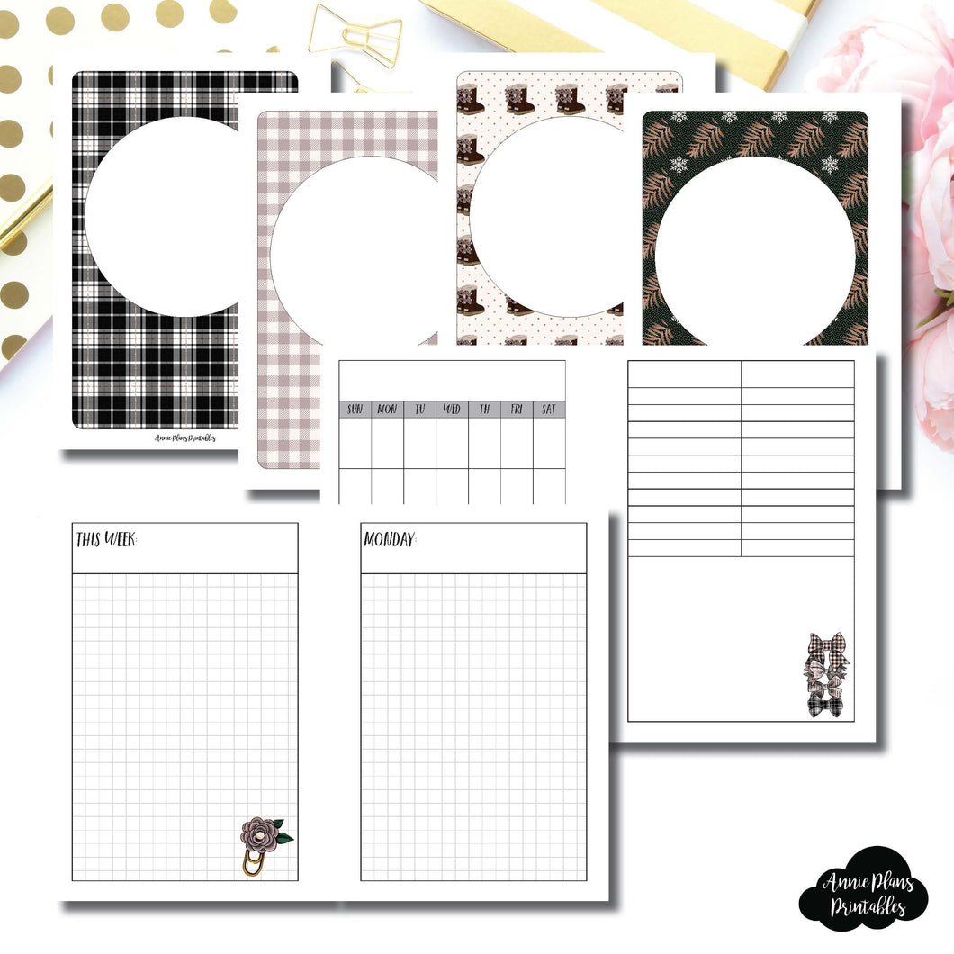 A6 Rings Size | COZY Undated Daily Printable Insert ©