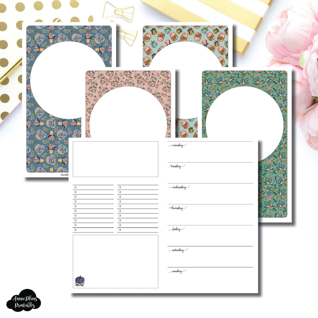 Cahier TN Size | Blank Covers + Undated Week on 2 Page Collaboration Printable Insert ©