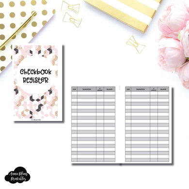 Mini HP Size | CHECKBOOK REGISTER Printable Insert ©