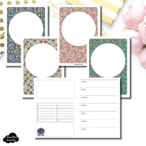 A6 TN Size | Blank Covers + Undated Week on 2 Page Collaboration Printable Insert ©