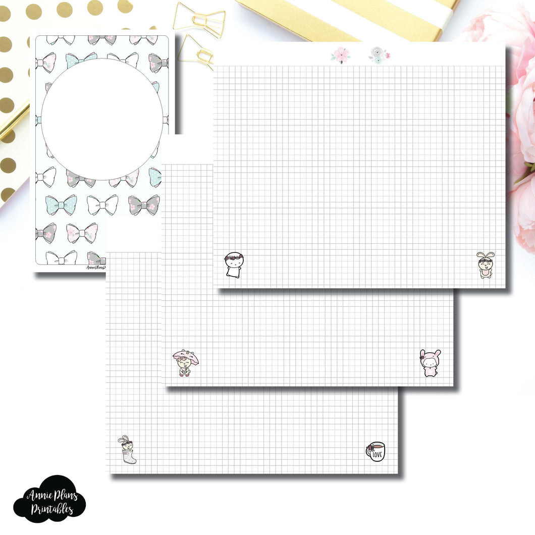 Cahier TN Size | theCoffeeMonsterzco & Sparkly Paper Co Collab Grid Printable Insert ©