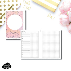 Personal Wide Rings Size | UNDATED Day on 2 Pages Printable Insert ©