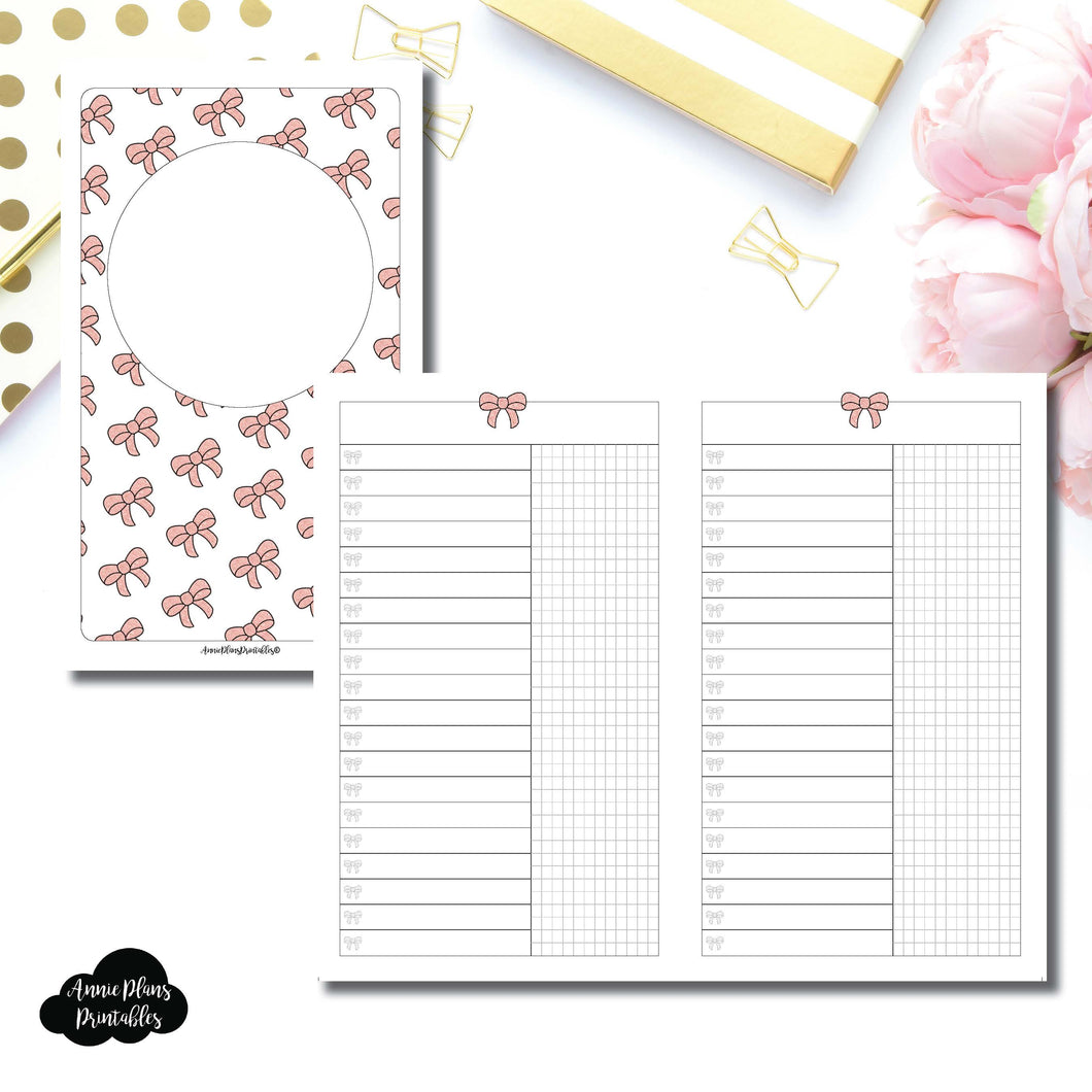 B6 SLIM TN Size | Fox & Pip Collaboration: List + Grid Column Printable Insert ©