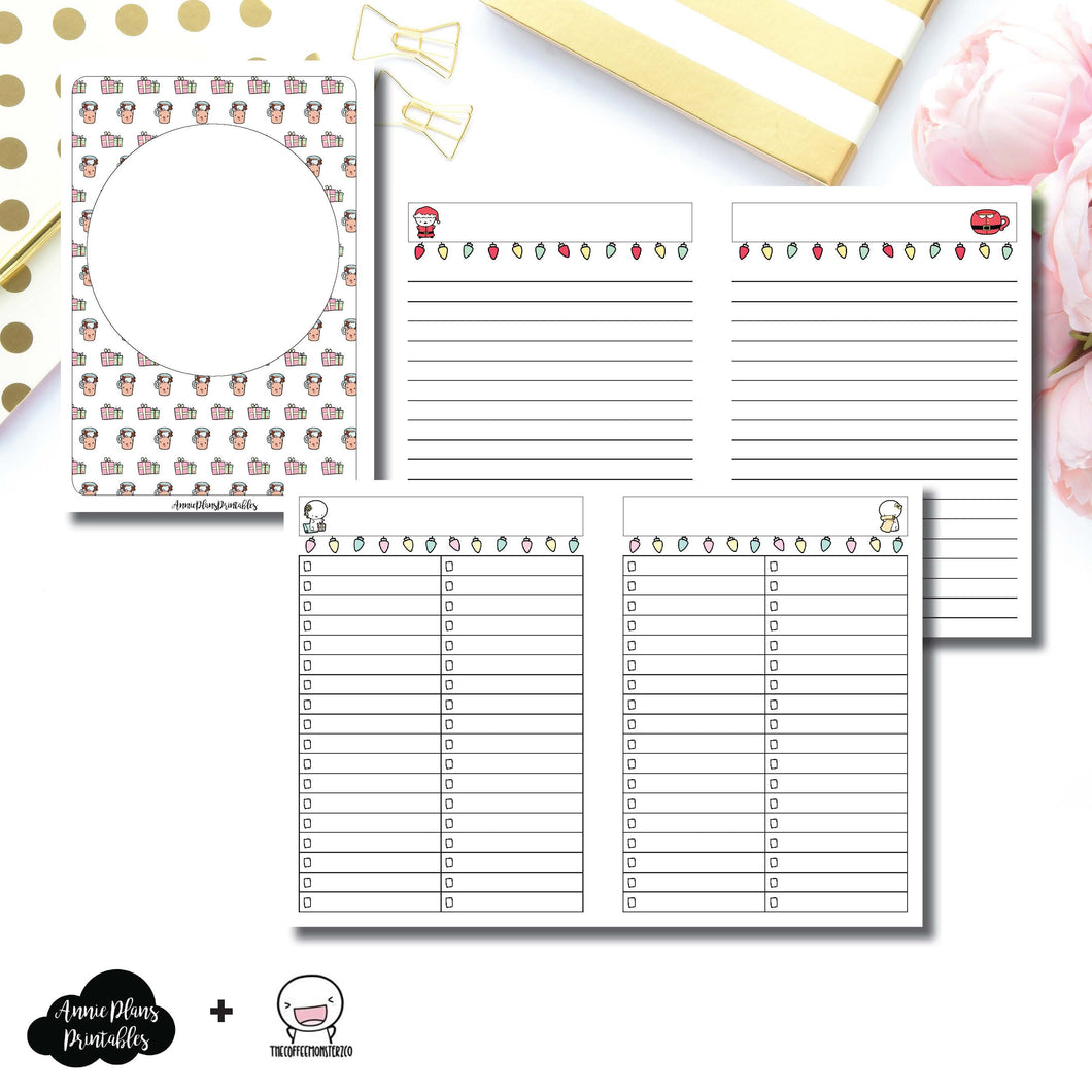 B6 TN Size | TheCoffeeMonsterzCo Collaboration Holiday Notes & Lists Printable Insert ©