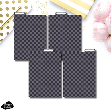 A6 Ring Dividers | Luxe Black 4 Top Tab Printable Dividers