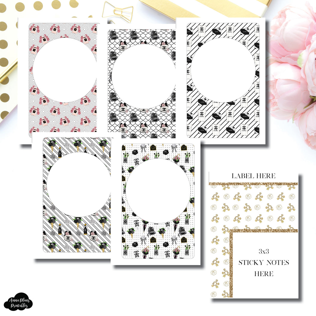 Pocket Plus Rings Size | Fashionista Blank Covers + Sticky Note Dashboard Printable
