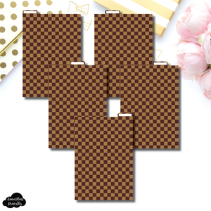 A5 Ring Dividers  Luxe Brown 5 Top Tab Printable Dividers