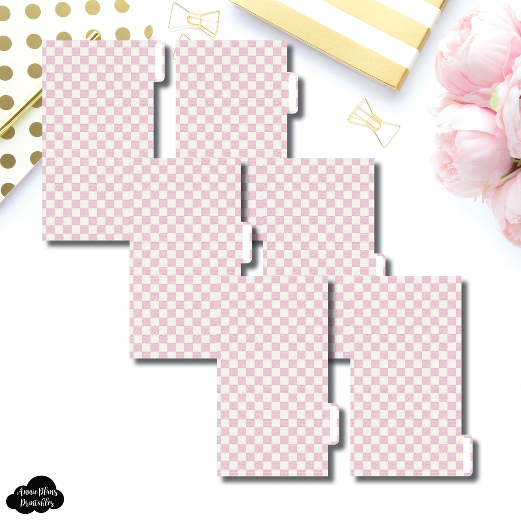 Personal Ring Dividers | Luxe Pink 6 Side Tab Printable Dividers ...