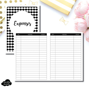 B6 TN Size Basic Expense Tracker Printable Insert