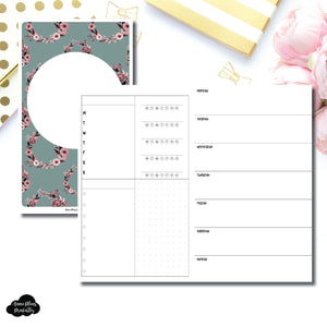 Cahier TN Size | Undated Horizontal Week on 2 Page Layout Printable Insert ©