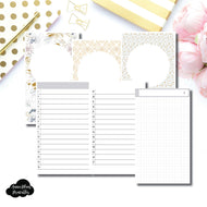 Cahier TN Size  | UNDATED DAILY GRID Printable Insert Travelers Notebooks ©