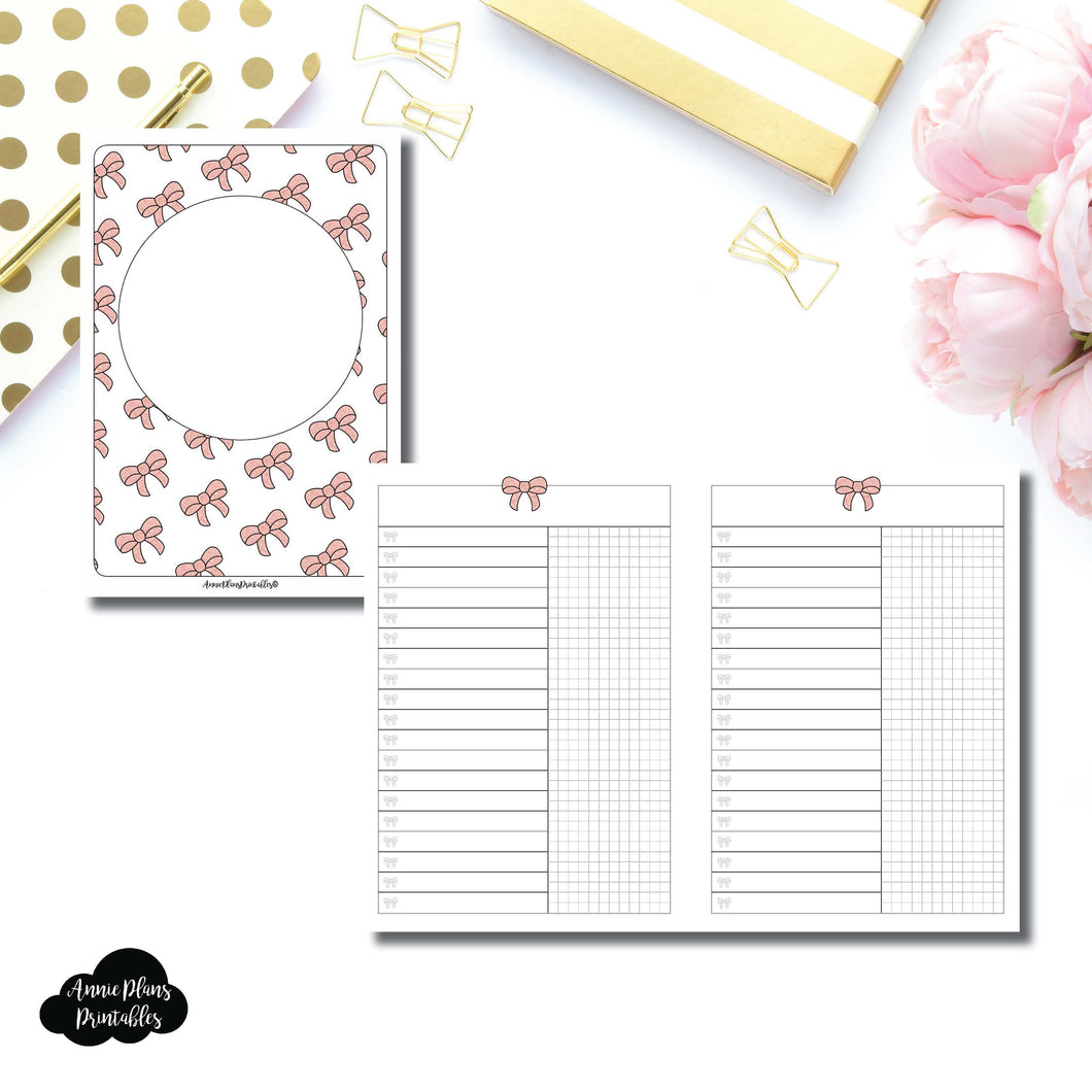 A6 TN Size | Fox & Pip Collaboration: List + Grid Column Printable Insert ©