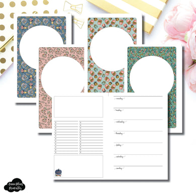 Half Letter Rings Size | Blank Covers + Undated Week on 2 Page Collaboration Printable Insert ©