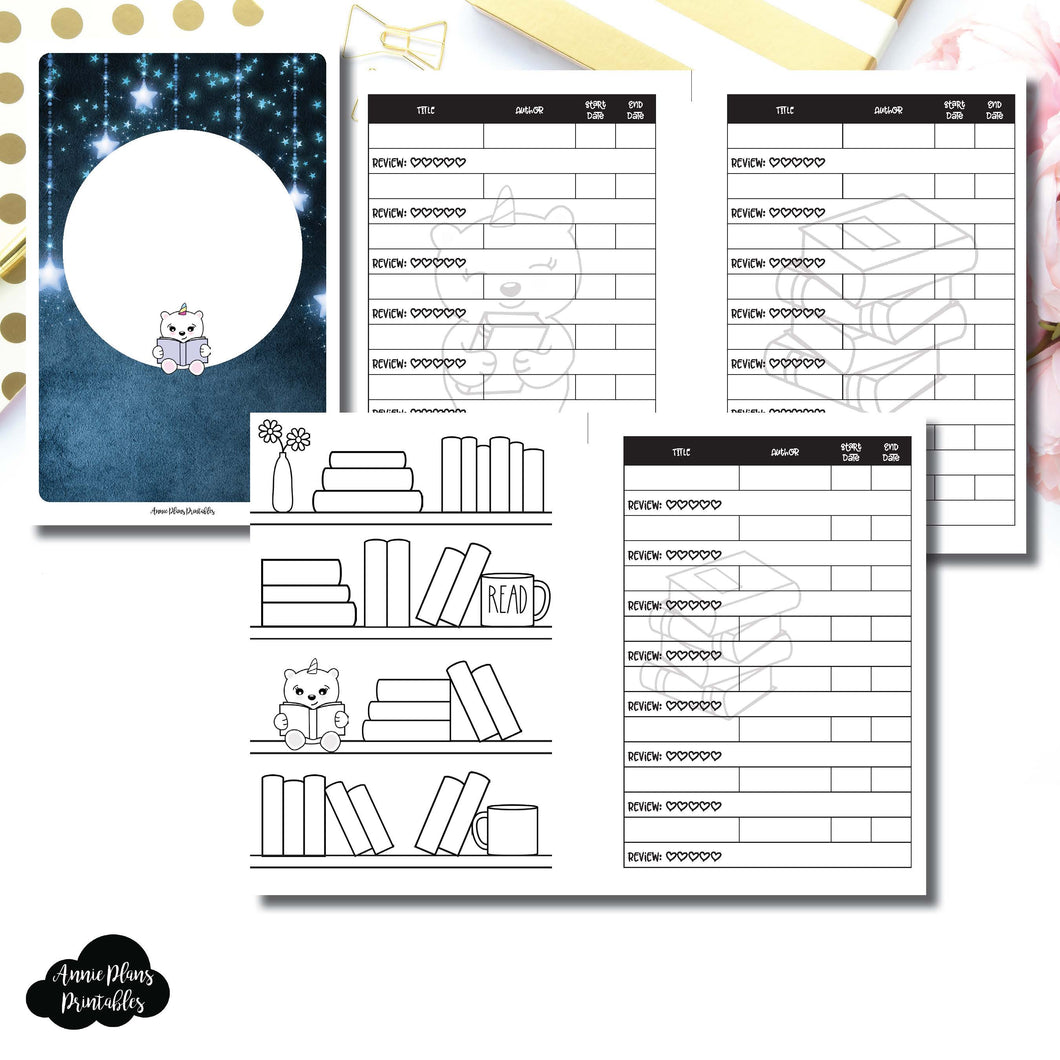 Personal Wide Rings Size | SpotDrop Collaboration Reading Book Log Printable Insert ©