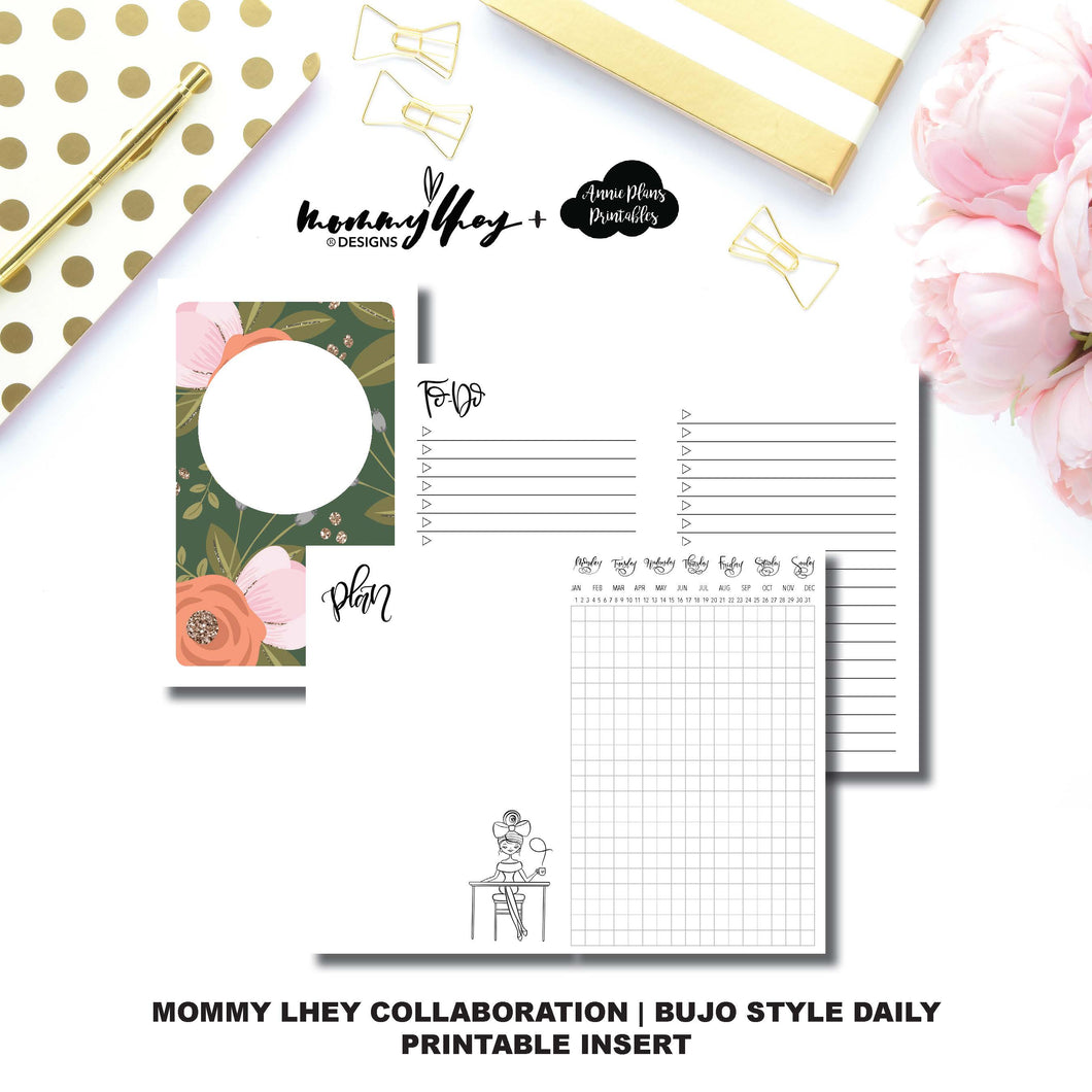 A6 Rings Size | Mommy Lhey Collaboration Bujo Style Printable Insert©