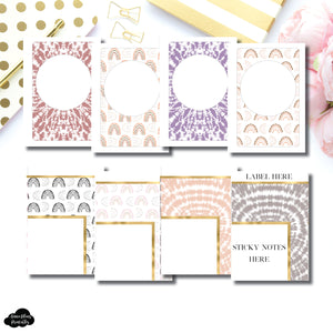 Standard TN Size | Boho Rainbow Covers + Sticky Note Dashboards Printable