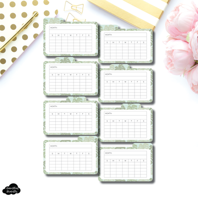 Tab Cards | Undated Monthly Tracker Plant Lovers Tab Card Printable