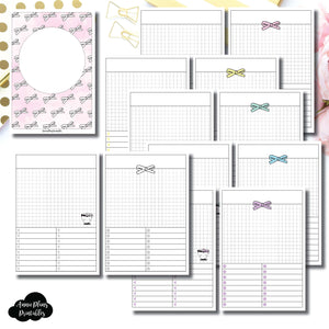 B6 Rings Size | Undated Day on a Page or Project HappieScrappie Collaboration Printable Insert ©