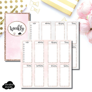 Standard TN Size | SIMPLY WATERCOLORCO Collaboration - Vertical Week on 2 Page Printable Insert ©