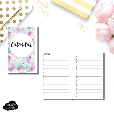 Mini HP Size | Perpetual Calendar Printable Insert ©