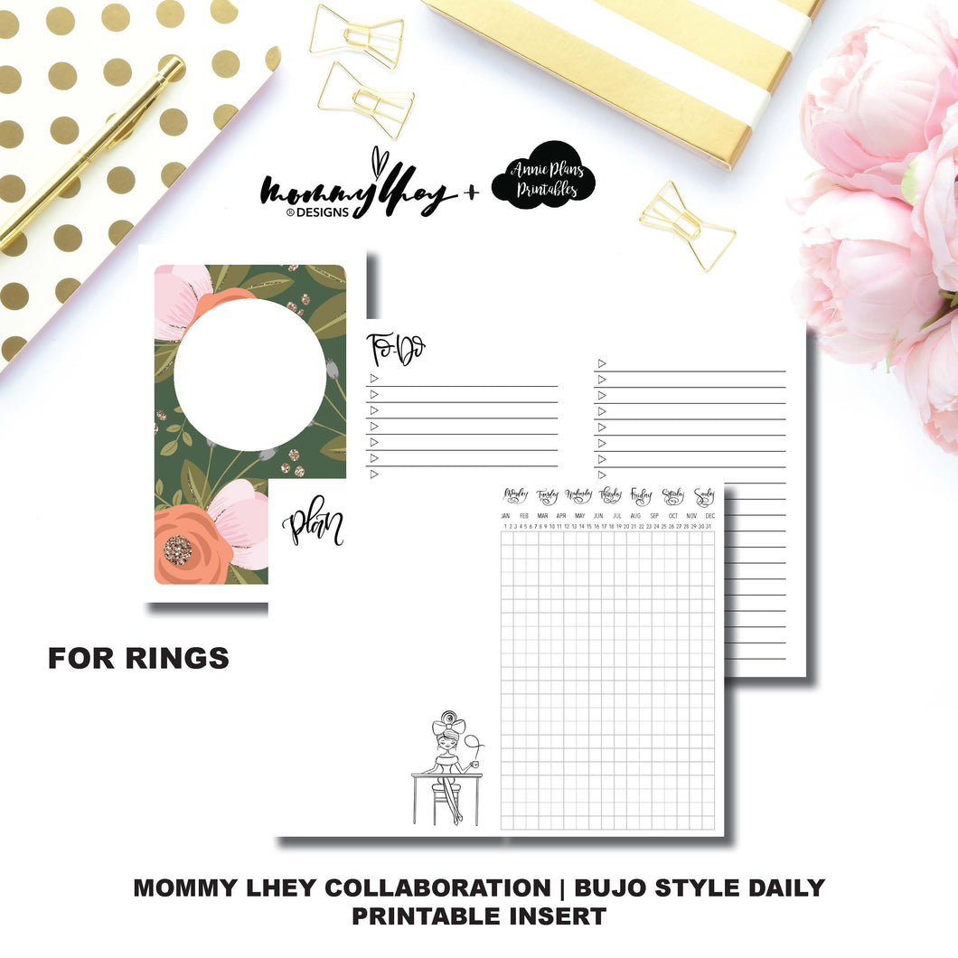 PERSONAL WIDE RINGS Size | Mommy Lhey Collaboration Bujo Style Printable Insert©