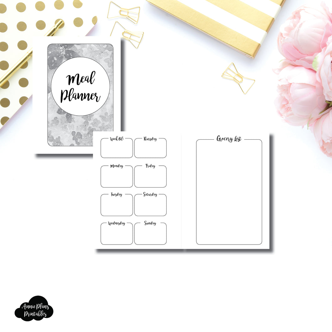 Micro HP Size | Weekly MEAL PLANNER Printable Insert ©