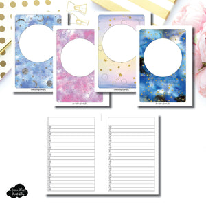 A6 RINGS SIZE | Blank Covers + Celestial Lists Printable Insert ©