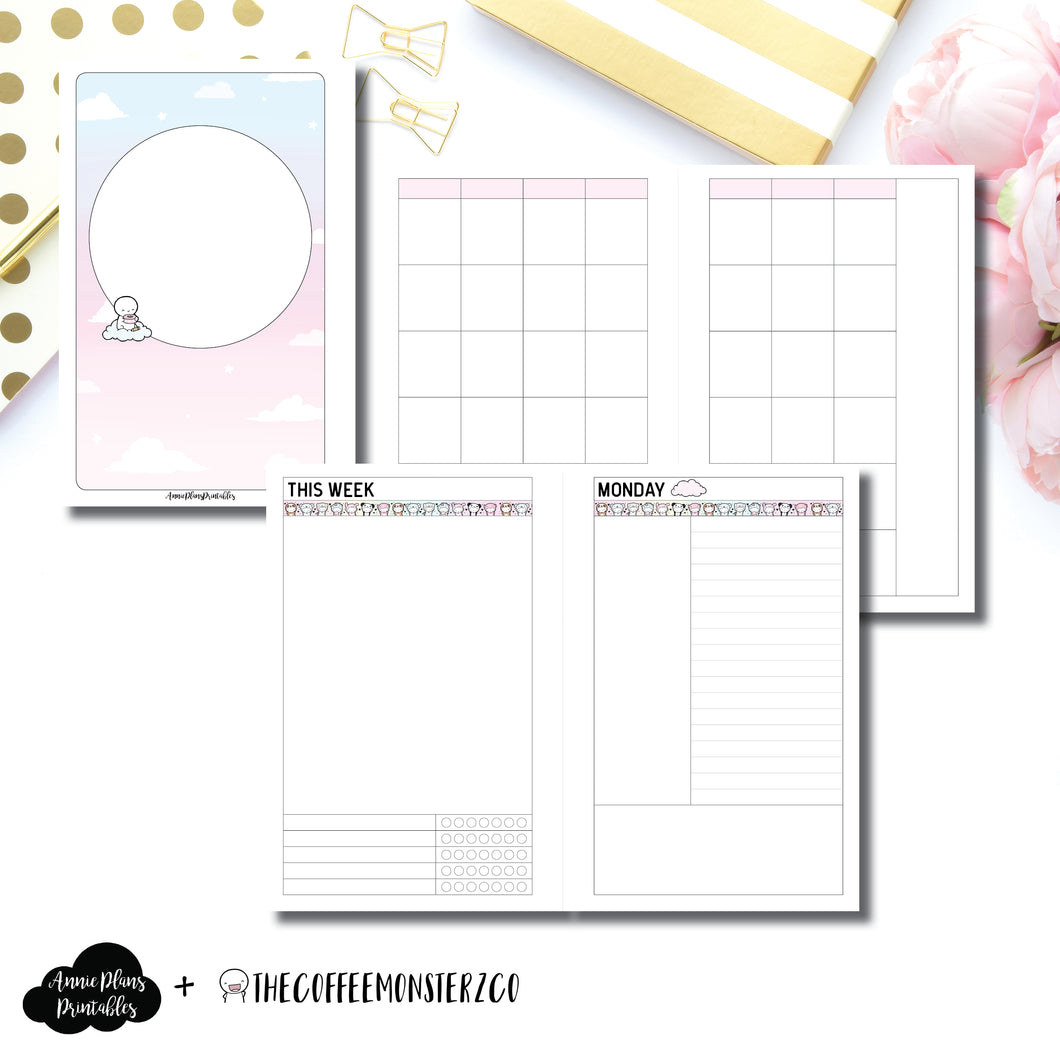 Mini HP Size | TheCoffeeMonsterzCo Undated Daily Collaboration Printable Insert ©