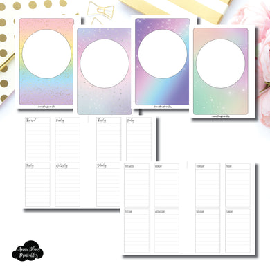 A6 Rings Size | Undated Weekly Lined Vertical Printable Insert ©
