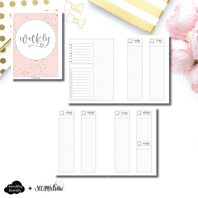 B6 Rings Size | SeeAmyDraw Undated Weekly Collaboration Printable Insert ©