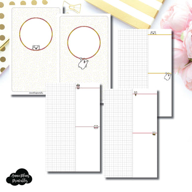 Cahier TN Size | Grin & Bear It Collaboration Grid Column Printable Insert ©