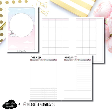 A6 Rings Size | TheCoffeeMonsterzCo Undated Daily Collaboration Printable Insert ©