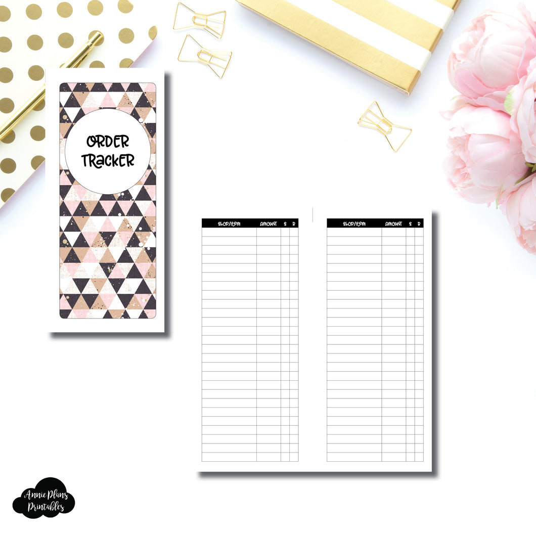 Half Page HP Size | Basic Order Tracker Printable Insert ©