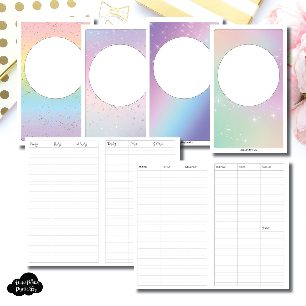 Cahier TN Size | Undated Weekly Lined Vertical Printable Insert ©