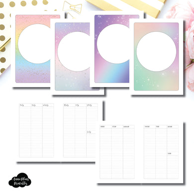 A5 Rings Size | Undated Weekly Lined Vertical Printable Insert ©