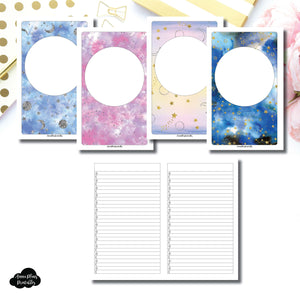 Half Letter Rings SIZE | Blank Covers + Celestial Lists Printable Insert ©
