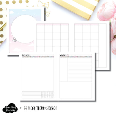 A5 Wide Rings Size | TheCoffeeMonsterzCo Undated Daily Collaboration Printable Insert ©