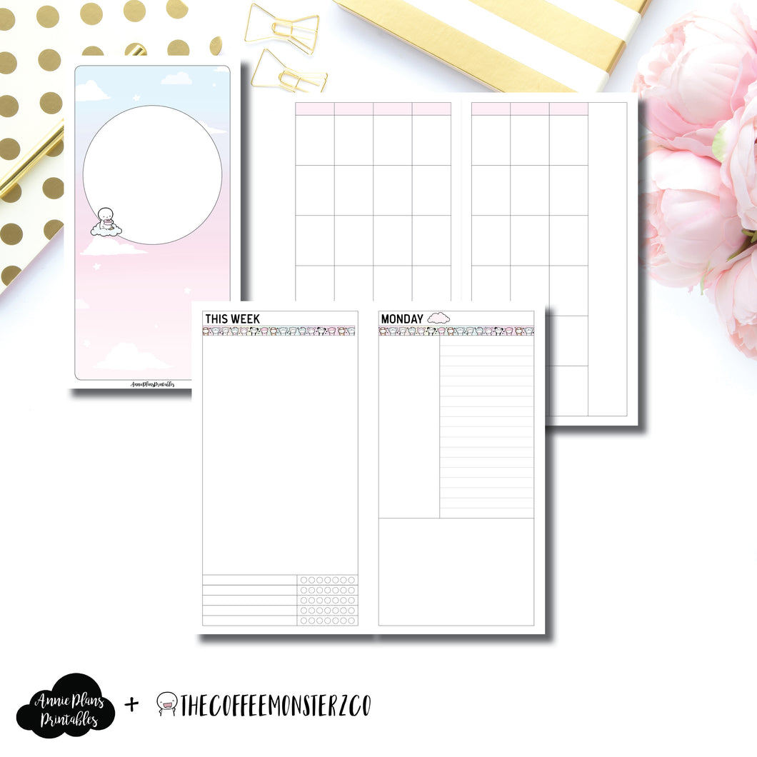 Standard TN Size | TheCoffeeMonsterzCo Undated Daily Collaboration Printable Insert ©