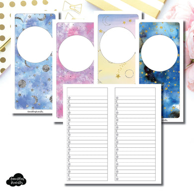 HWeeks Wide SIZE | Blank Covers + Celestial Lists Printable Insert ©