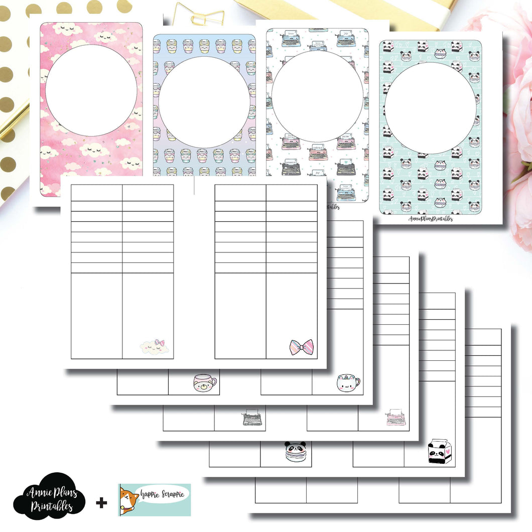 Pocket Rings Size | HappieScrappie Lists/Weekly Collaboration Printable Insert ©