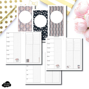 Personal Rings Size | Undated Week on 2 Page Collaboration Printable Insert ©