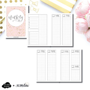 A6 Rings Size | SeeAmyDraw Undated Weekly Collaboration Printable Insert ©