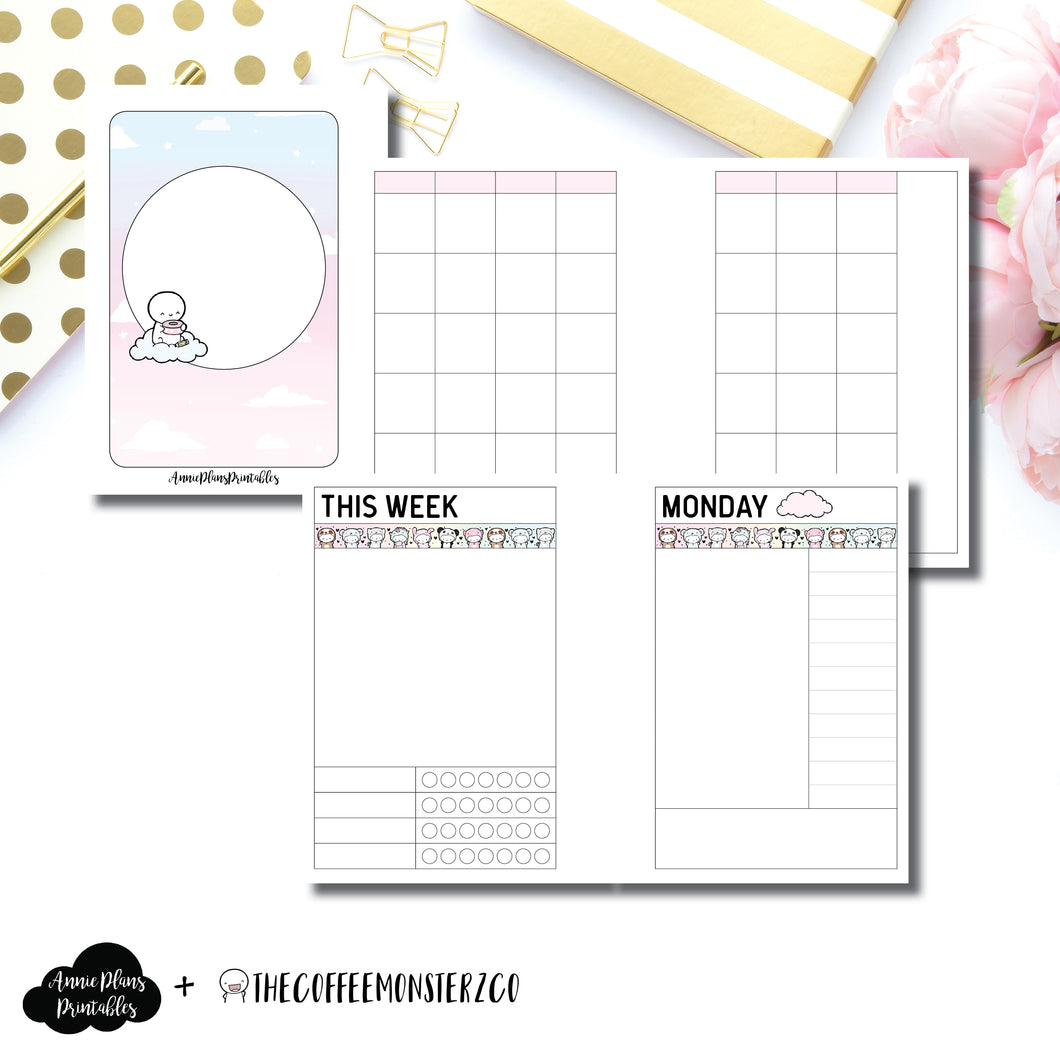 Micro HP Size | TheCoffeeMonsterzCo Undated Daily Collaboration Printable Insert ©
