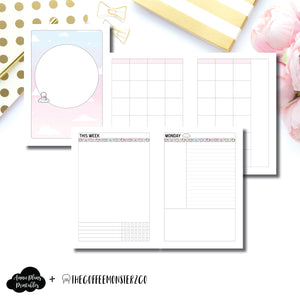 A5 Rings Size | TheCoffeeMonsterzCo Undated Daily Collaboration Printable Insert ©