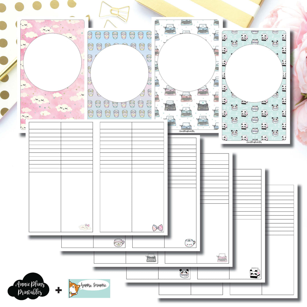 Cahier TN Size | HappieScrappie Lists/Weekly Collaboration Printable Insert ©