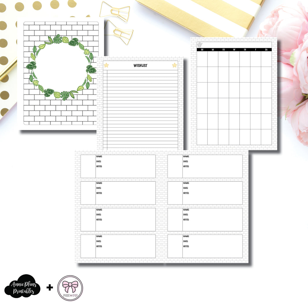 Classic HP Size | Plant Care - Fox & Pip Collaboration Printable Insert ©