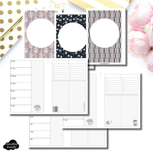 Personal Wide Rings Size | Undated Week on 2 Page Collaboration Printable Insert ©