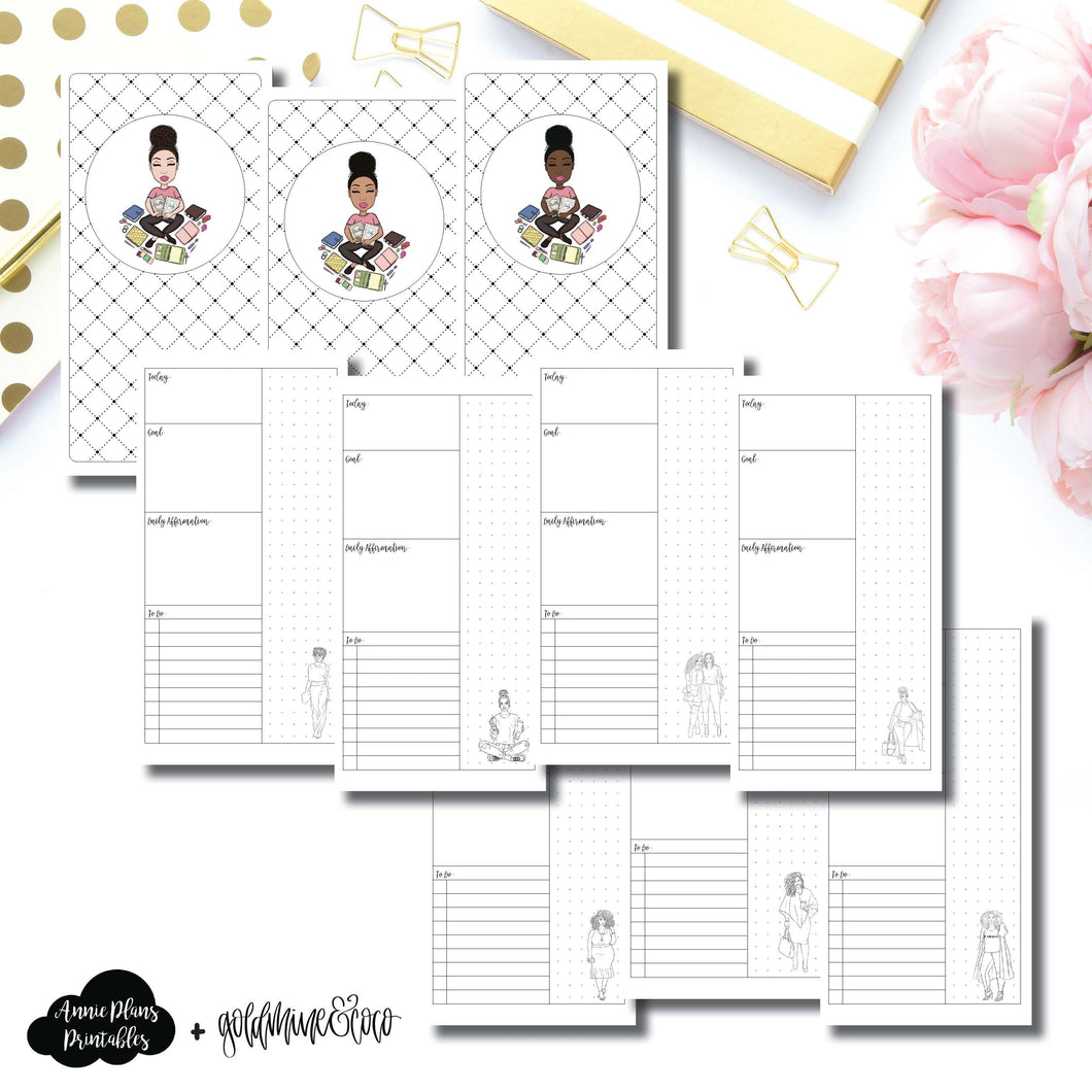 Standard TN Size | Goldmine & Coco Daily Collaboration Printable Inserts ©