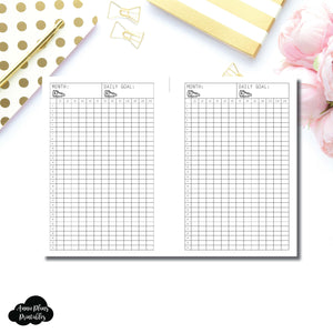 FREEBIE A6 Rings Size | Monthly Step Tracker Printable