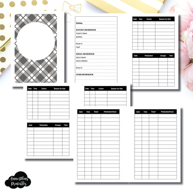 Pocket Plus Rings Size | KIDS Information Printable Insert ©